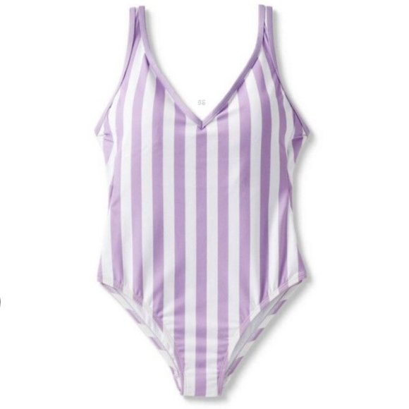 Kona Sol One Piece Swimsuit – Purple & White Stripes – Size 16W XXL – NWT - Picture 3 of 11